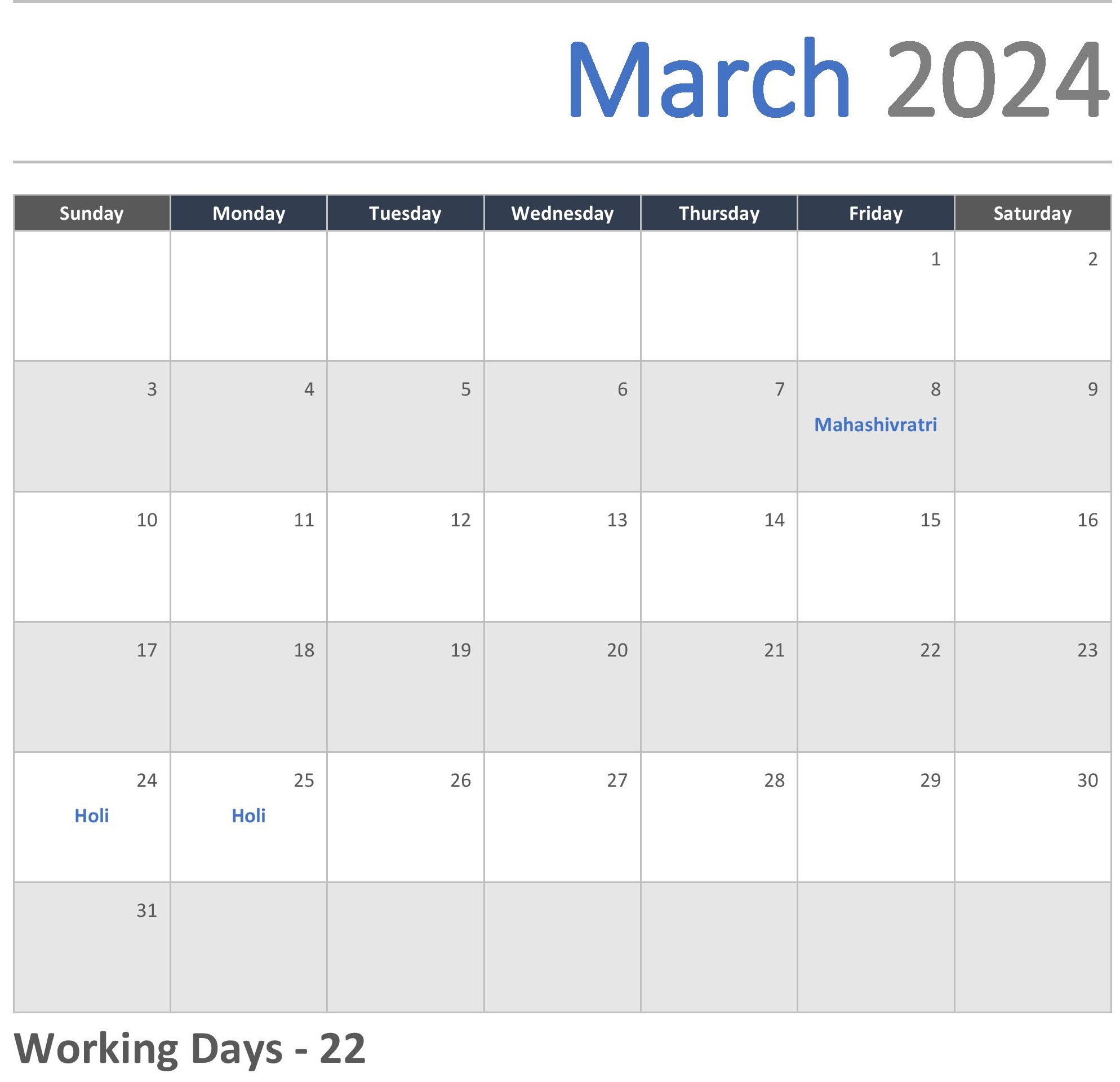JKG Calendar